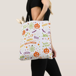 Spooky & Fun Pumpkin - farbenfrohe Halloween-Muste Tasche