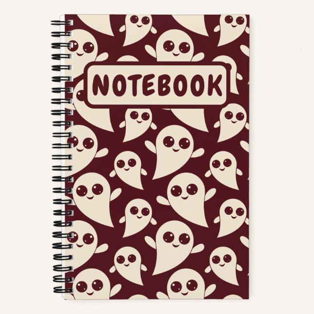 Spooky Fun und Niedliche Geister zu Halloween Notizbuch (Vorderseite)