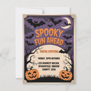 Spooky Fun vor dem Halloween-Party Postkarte