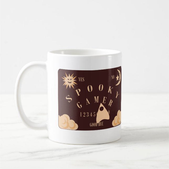 Spooky Gamer Fun Boardgame Slogan Kaffeetasse (Links)