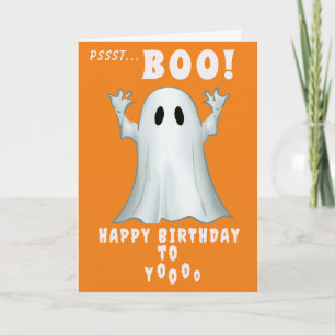 Spooky Geist Retro halloween Karte