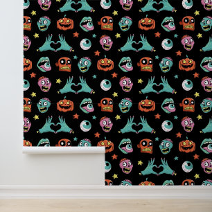 Spooky-gekachelte Halloween-Mischung Tapete