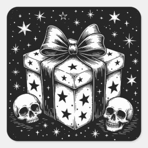 Spooky-Geschenk Quadratischer Aufkleber
