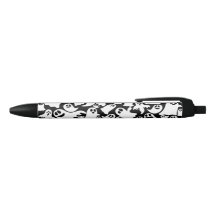 Spooky Ghost Black Ballpoint Pen