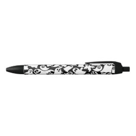 Spooky Ghost Black Ballpoint Pen Kugelschreiber