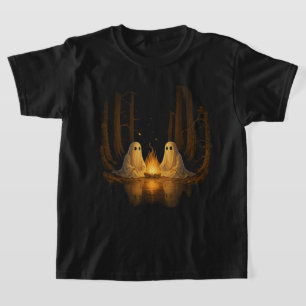 Spooky Ghost Campfire Nachtwald Kunst - Halloween T-Shirt