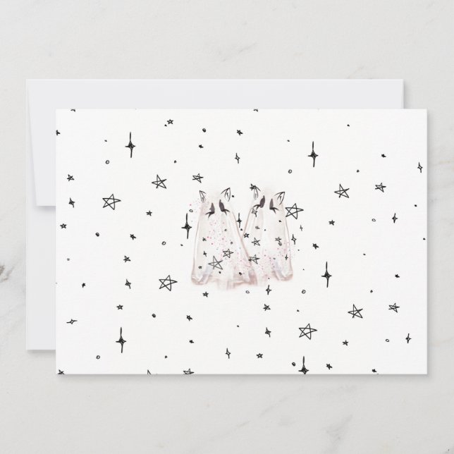 Spooky Ghost Cat Card "Punk Stars" Einladung (Vorderseite)