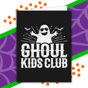 Spooky Ghost Ghoul Kids Club Funny Halloween Karte