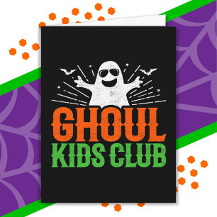 Spooky Ghost Ghoul Kids Club Funny Halloween Karte