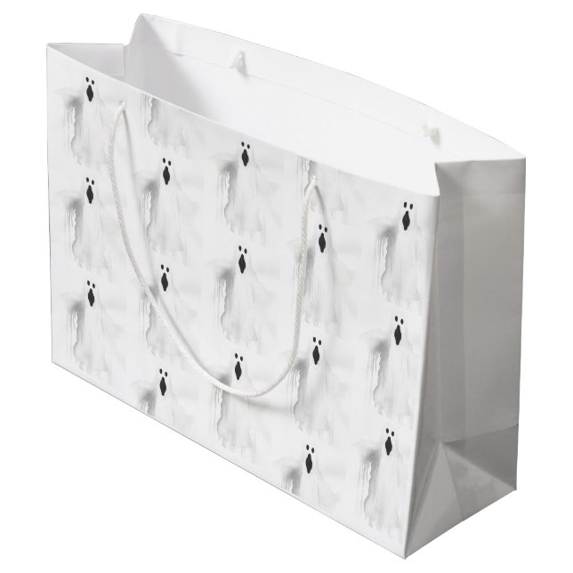 Spooky Ghost Große Geschenktüte (Rückseite Schrägansicht)