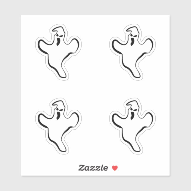Spooky Ghost Halloween Aufkleber (Blatt)