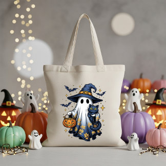Spooky Ghost Halloween Candy Tote Bag Halloween Tragetasche