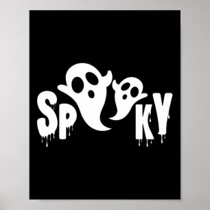 Spooky Ghost - Halloween-Design Poster