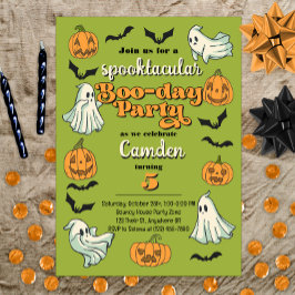 Spooky Ghost Halloween Herbst Geburtstagsparty Einladung