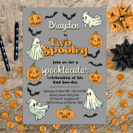 Spooky Ghost Halloween Herbst Zweites Geburtstag Einladung
