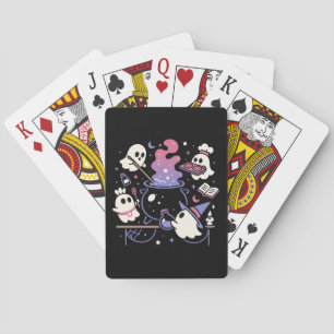 Spooky Ghost Halloween Hexe Cauldron Spielkarten
