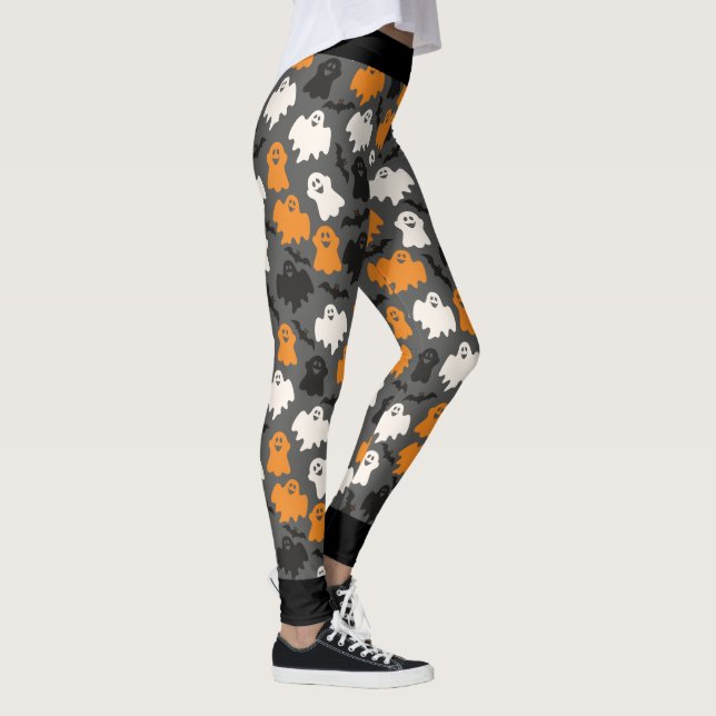 Spooky Ghost Halloween Leggings (Rechts)