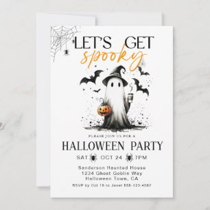 Spooky Ghost Halloween-Party Einladung