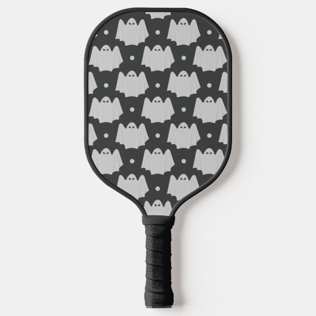 Spooky Ghost Halloween Pickleball Schläger (Vorderseite)