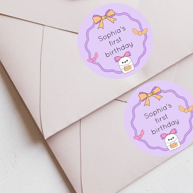 Spooky Ghost Halloween Runder Aufkleber (Von Creator hochgeladen)