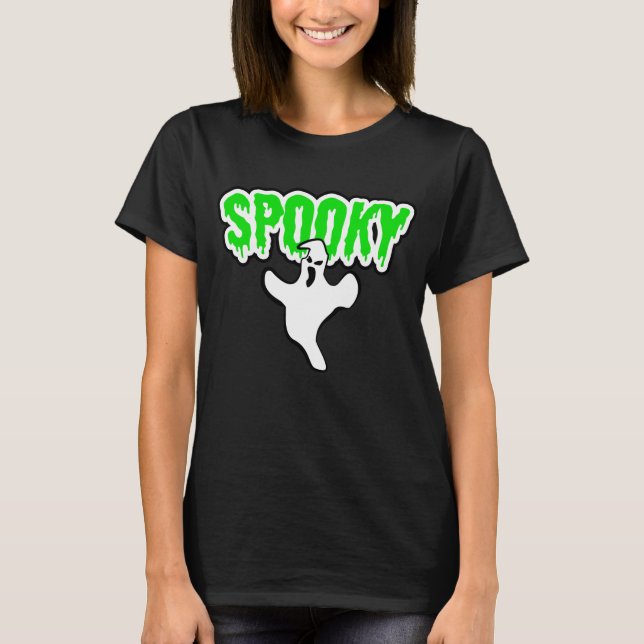 Spooky Ghost Halloween T-Shirt (Vorderseite)