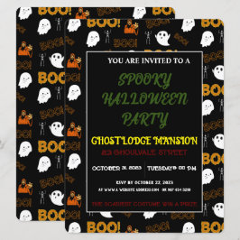 SPOOKY GHOST HAPPY HALLOWEEN PARTY EINLADUNG