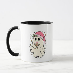 Spooky Ghost Holing ein Lebkuchen Weihnachten Tasse
