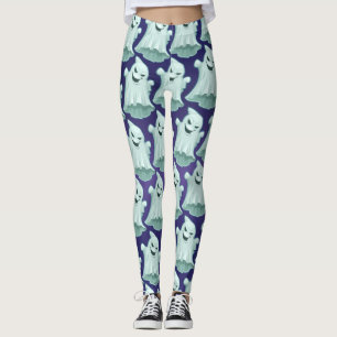 Spooky Ghost Lila Halloween Pants für Frauen Leggings