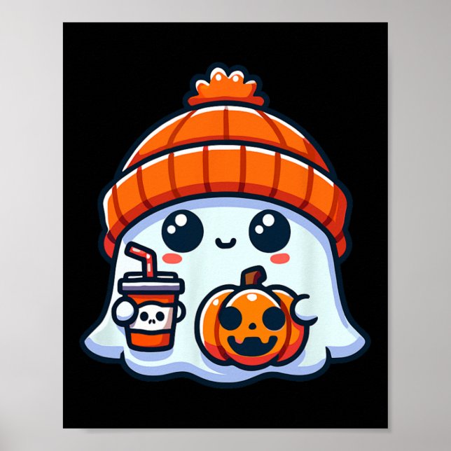 Spooky Ghost Mens Halloween Poster (Vorne)