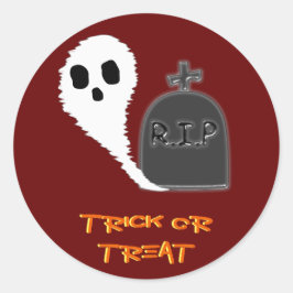 Spooky Ghost mit Grau Halloween Sticker
