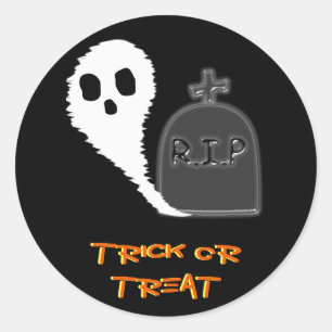 Spooky Ghost mit Grau Halloween Sticker
