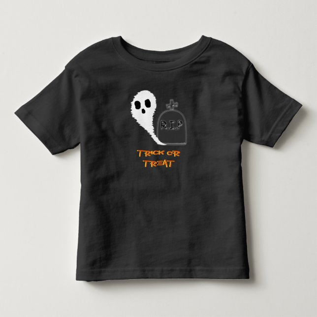 Spooky Ghost mit Grave Halloween Kleinkind T - Shi T-shirt (Vorderseite)