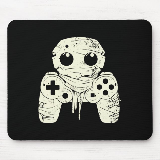 Spooky Ghost Mummy Gaming Controller Halloween Spi Mousepad (Vorne)