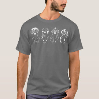 Spooky Ghost Mushroom Squad Männer Frauen Hallowee T-Shirt
