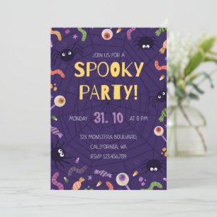 Spooky Ghost Pumpkin Halloween-Party Einladung