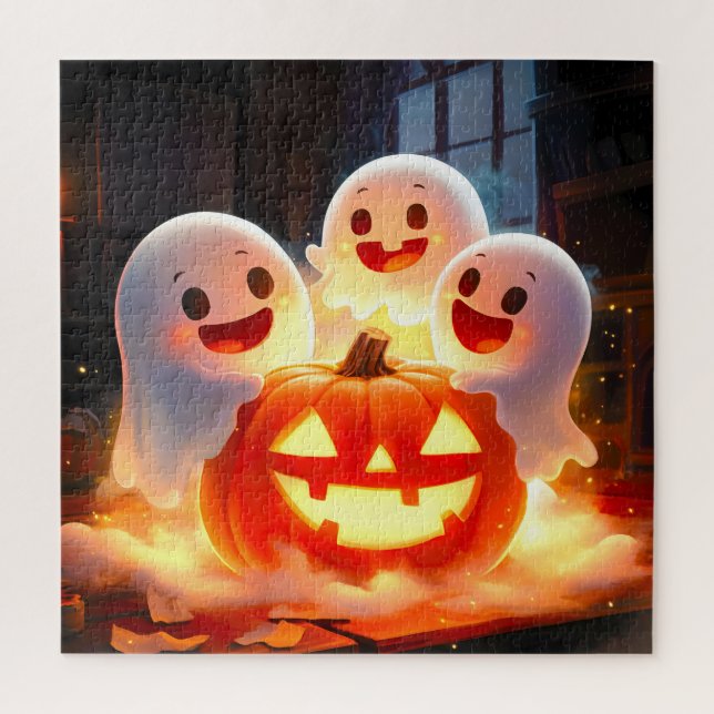 Spooky Ghost Pumpkin Party Glow (Vertikal)