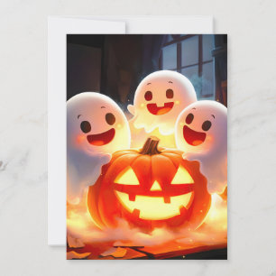 Spooky Ghost Pumpkin Party Glow Ankündigung