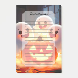 Spooky Ghost Pumpkin Party Glow Post-it Klebezettel