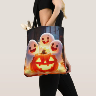 Spooky Ghost Pumpkin Party Glow Tasche