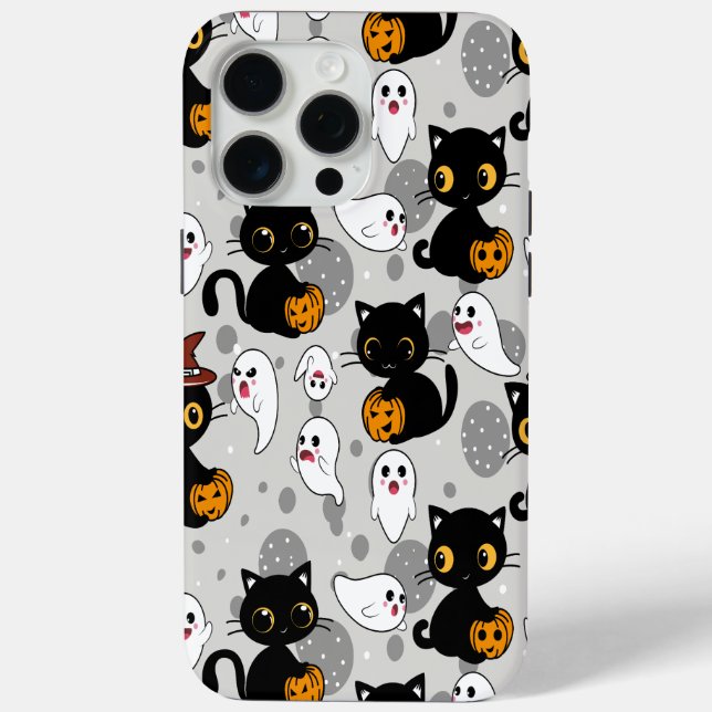 Spooky Ghost Pumpkin Paws Case-Mate iPhone Hülle (Rückseite)