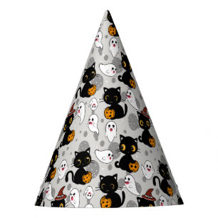 Spooky Ghost Pumpkin Paws Partyhütchen