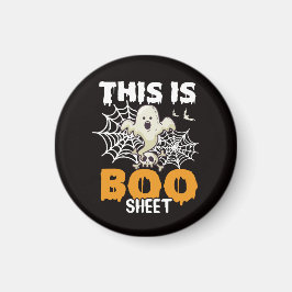Spooky Ghost Pun Boo Blatt Halloween Magnet
