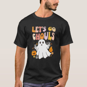 Spooky Ghost Retro Let's Go Ghouls Halloween-Geist T-Shirt