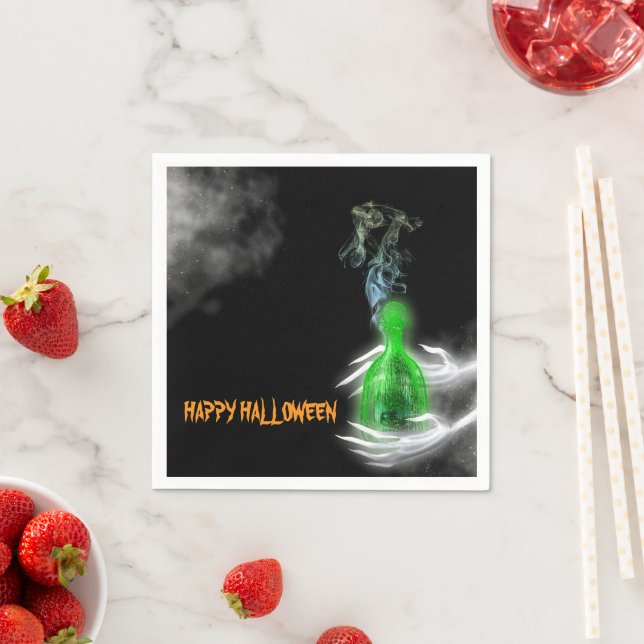 Spooky Ghosted Hands Halloween Serviette (Beispiel)