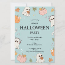 Spooky Ghosts Halloween-Party Einladung