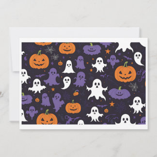 Spooky Ghosts, Pumpkins & Skulls Halloween Wrappi Einladung