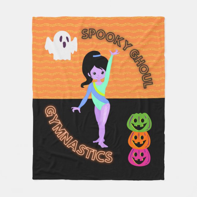 Spooky Ghoul Gymnastik Monster Gymnastik Halloween Fleecedecke (Vorderseite)