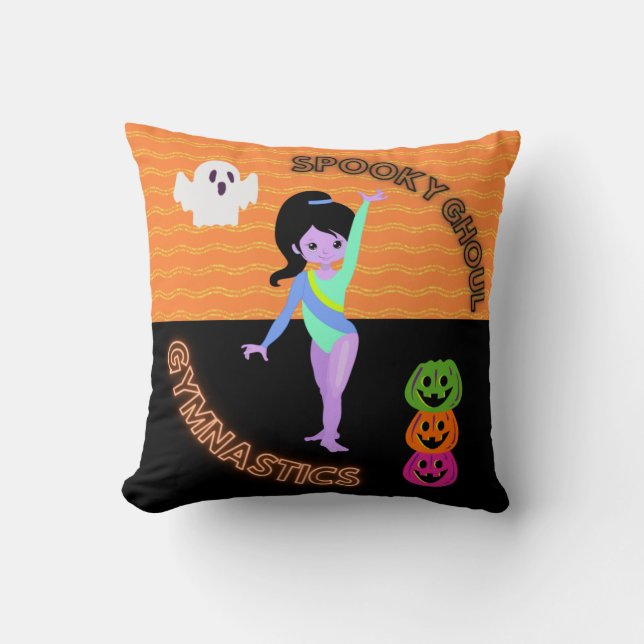 Spooky Ghoul Gymnastik Monster Gymnastik Halloween Kissen (Vorderseite)