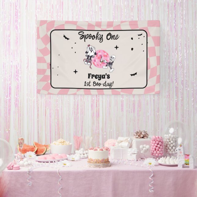 Spooky Ghoul Halloween First Birthday  Banner (Party)