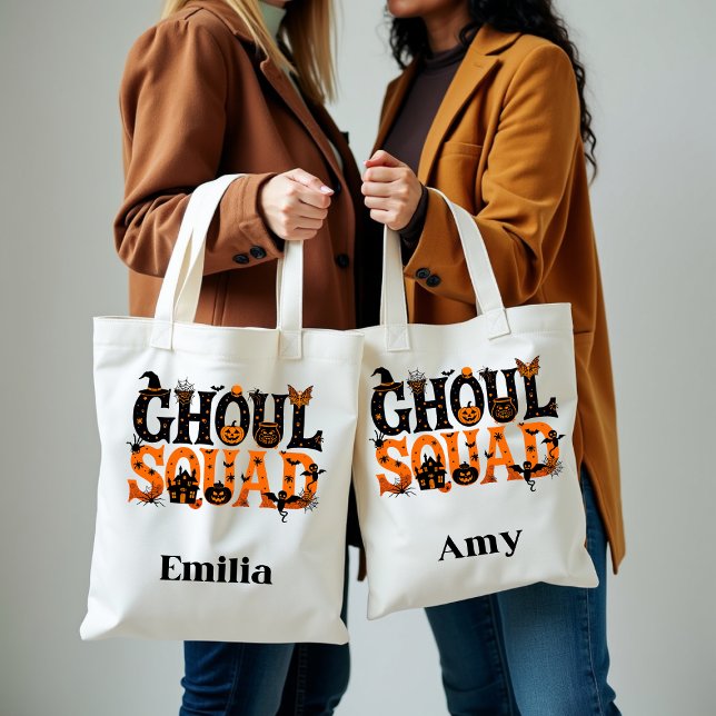 Spooky Ghoul Squad Halloween Individuelle Name Tragetasche (Von Creator hochgeladen)